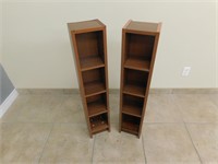 2 Wooden Storage Units for CD's, DVD's or VHS