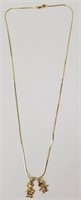 211- Beautiful 14K Yellow Gold Necklace With Kids
