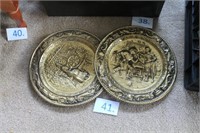 pair of Brass Wall art