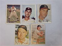 (5) 1957 Topps Baseball Cards