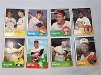 (8) 1963 Topps Baseball Cards