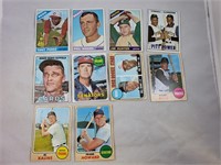 (9) 1966, 1967, 1969 Topps Baseball Cards