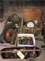 Various size caster wheels