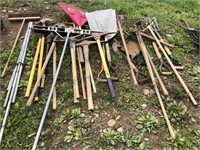 Hand tools shovels rakes pitch forks