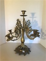 Large Fancy Brass Multi-Arm Candelabra