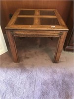 End Table w/Smoked Beveled Glass Inserts