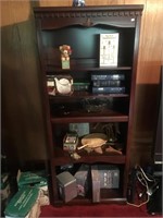 Solid Wood Cherry Bookcase w/Shell Carving