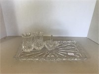 4pcs Crystal incl Ring Tree, Toothpick Holders,