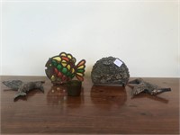 Lot incl Relief Napkin Holder, Colorful Fish,