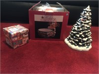 Holiday Boxes, Tree and X-Mas Candy Dish