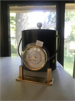 Vintage Ice Bucket & Clock