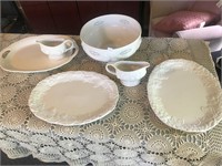 Lot of White China Serving Pieces