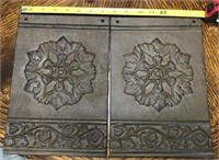 2 Cast Iron Decor Plaques
