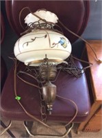 Hanging Light Fixture, Shade Has Damage On Top