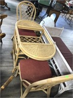 Wicker Table And 2 Chairs