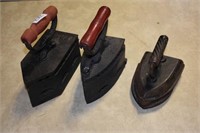 3 Antique Irons