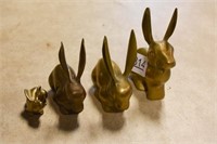 4 Brass Rabbits