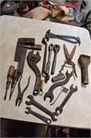 Box w/Antique Tools
