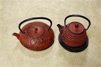 2 Cast Iron Japanese Teapots