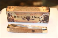 Lg. Indian Head Trapper 2-Blade w/Box - NIB