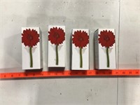 4 boxes of NEW wall mounted flowers