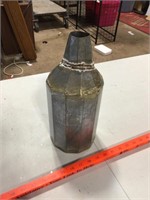 Modern repop metal funnel can or vase