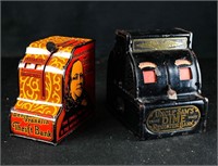 (2) VINTAGE COIN BANKS SLOT MACHINE STYLES