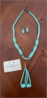 Handmade Turquoise Necklace & Earrings