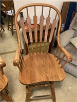 2- Tall Wooden Chairs