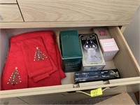 Lamp, Avon Items, Christmas Towels