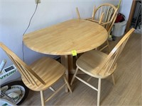 Drop Leaf Table with 3 Chairs