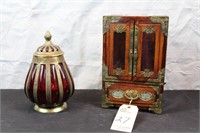 Jewelry Box and Decorative Glass