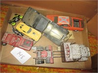 BOX OF OLD TOY CARS MOST ROUGH SHAPE