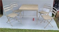 Durham folding card table with 4 chairs.
