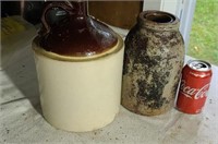 Stone jug & jar.