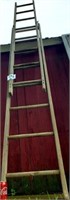 Wooden extender ladder