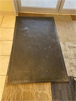 Entry black anti slip rug