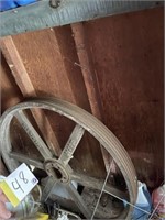 Huge wheel pulley 3 ft. +/-