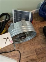 Fan, solar panel