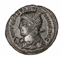 Constantine I VICTORIAE LAETAE Roman Coin COA