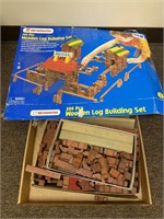 Wooden Log Building Set