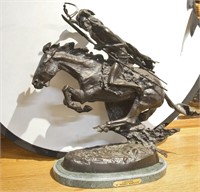 F. Remington bronze statue " Cheyenne"