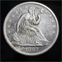 1867-S Seated Liberty Half Dollar - 600 Survive!