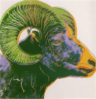 Andy Warhol- Screenprint in colors "Bighorn Ram"