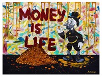 Nastya Rovenskaya- Mixed Media "Money is Life"