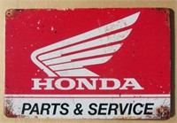 Honda Parts & Service Tin Sign 8" X 12"