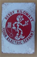 Ready Kilowatt Tin Sign 8" X 12"