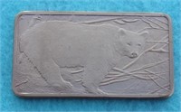 1oz Copper Bullion Bar Bear