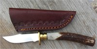 Deer Horn Antler Handle Knife 5 1/2" New