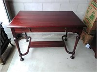 Cherry Wood Style Table w/ Drawer - U